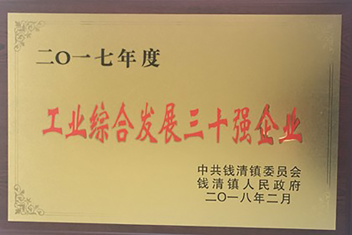 热烈祝贺豪门国际官网集团荣获2017年钱清镇“现代商贸十强企业”，，，，“工业综合生长三十强企业”,“自营出口十强企业”！-豪门国际官网